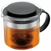 Bodum Bistro Nouveau Teekanne 1,0 L Schwarz Flacher Deckel 8