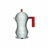 Alessi Espressokocher 1 Tasse Pulcina Rot 5